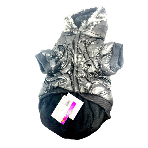 Pet Life Other - NWT 3M Pet Life Classic Metallic Parka with Removable zip hood